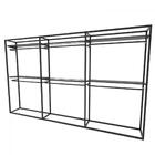 Arara Closet, Estilo Industrial, Guarda Roupas Aberto Com 23