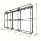 Arara Closet, Estilo Industrial, Guarda Roupas Aberto Com 23