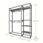 Arara Closet, Estilo Industrial, Guarda Roupas Aberto Com 24