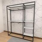 Arara Closet, Estilo Industrial, Guarda Roupas Aberto Com 24