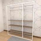 Arara Closet, Estilo Industrial, Guarda Roupas Aberto Com 24