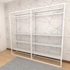 Arara Closet, Estilo Industrial, Guarda Roupas Aberto Com 24