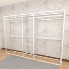 Arara Closet, Estilo Industrial, Guarda Roupas Aberto Com 24