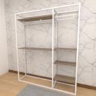 Arara Closet, Estilo Industrial, Guarda Roupas Aberto Com 24