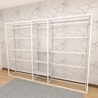 Arara Closet, Estilo Industrial, Guarda Roupas Aberto Com 24