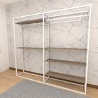 Arara Closet, Estilo Industrial, Guarda Roupas Aberto Com 24