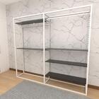 Arara Closet, Estilo Industrial, Guarda Roupas Aberto Com 24