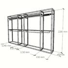 Arara Closet, Estilo Industrial, Guarda Roupas Aberto Com 24