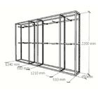 Arara Closet, Estilo Industrial, Guarda Roupas Aberto Com 24