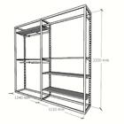 Arara Closet, Estilo Industrial, Guarda Roupas Aberto Com 24