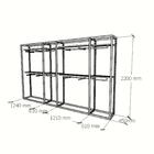 Arara Closet, Estilo Industrial, Guarda Roupas Aberto Com 24