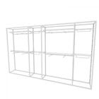 Arara Closet, Estilo Industrial, Guarda Roupas Aberto Com 24