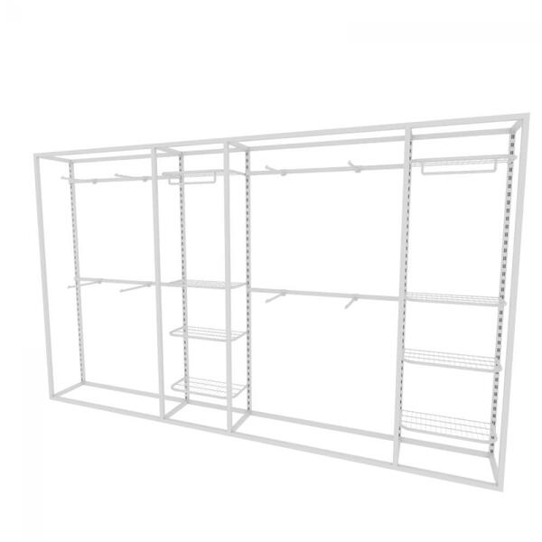 Arara Closet, Estilo Industrial, Guarda Roupas Aberto Com 24