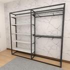 Arara Closet, Estilo Industrial, Guarda Roupas Aberto Com 25