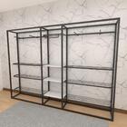 Arara Closet, Estilo Industrial, Guarda Roupas Aberto Com 25