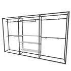 Arara Closet, Estilo Industrial, Guarda Roupas Aberto Com 25