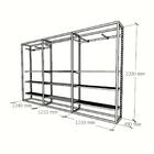 Arara Closet, Estilo Industrial, Guarda Roupas Aberto Com 25