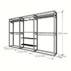 Arara Closet, Estilo Industrial, Guarda Roupas Aberto Com 25