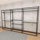 Arara Closet, Estilo Industrial, Guarda Roupas Aberto Com 25