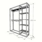 Arara Closet, Estilo Industrial, Guarda Roupas Aberto Com 25