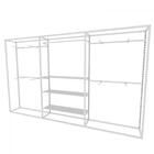 Arara Closet, Estilo Industrial, Guarda Roupas Aberto Com 25