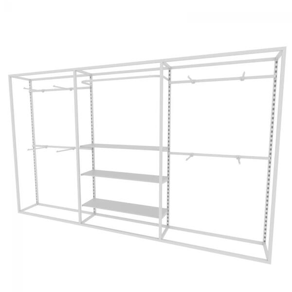 Arara Closet, Estilo Industrial, Guarda Roupas Aberto Com 25