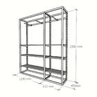 Arara Closet, Estilo Industrial, Guarda Roupas Aberto Com 25