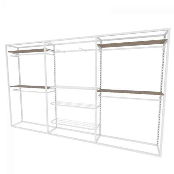 Arara Closet, Estilo Industrial, Guarda Roupas Aberto Com 25