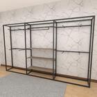 Arara Closet, Estilo Industrial, Guarda Roupas Aberto Com 25