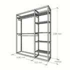 Arara Closet, Estilo Industrial, Guarda Roupas Aberto Com 25