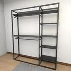Arara Closet, Estilo Industrial, Guarda Roupas Aberto Com 25