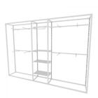 Arara Closet, Estilo Industrial, Guarda Roupas Aberto Com 25