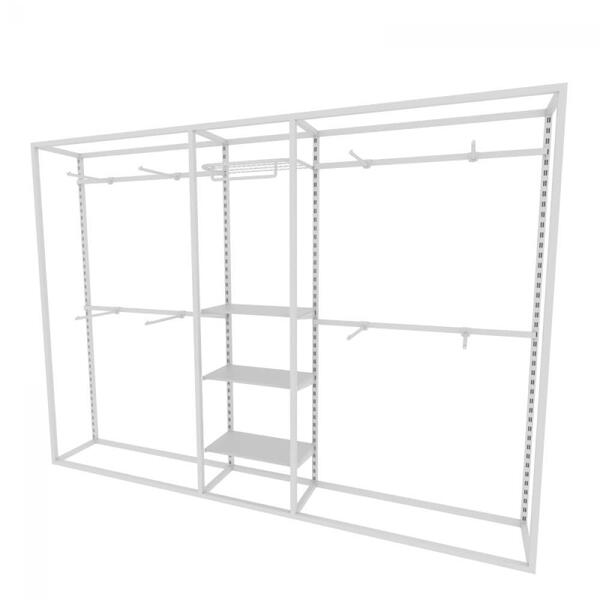 Arara Closet, Estilo Industrial, Guarda Roupas Aberto Com 25