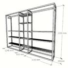 Arara Closet, Estilo Industrial, Guarda Roupas Aberto Com 26