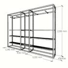 Arara Closet, Estilo Industrial, Guarda Roupas Aberto Com 26