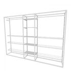 Arara Closet, Estilo Industrial, Guarda Roupas Aberto Com 26