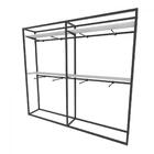 Arara Closet, Estilo Industrial, Guarda Roupas Aberto Com 26