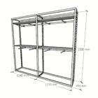 Arara Closet, Estilo Industrial, Guarda Roupas Aberto Com 26