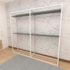 Arara Closet, Estilo Industrial, Guarda Roupas Aberto Com 26