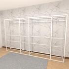 Arara Closet, Estilo Industrial, Guarda Roupas Aberto Com 26