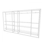 Arara Closet, Estilo Industrial, Guarda Roupas Aberto Com 26