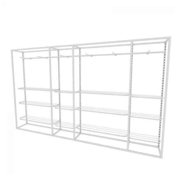 Arara Closet, Estilo Industrial, Guarda Roupas Aberto Com 26