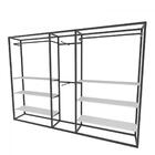 Arara Closet, Estilo Industrial, Guarda Roupas Aberto Com 27