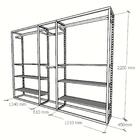 Arara Closet, Estilo Industrial, Guarda Roupas Aberto Com 27