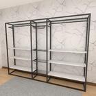 Arara Closet, Estilo Industrial, Guarda Roupas Aberto Com 27