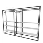 Arara Closet, Estilo Industrial, Guarda Roupas Aberto Com 27