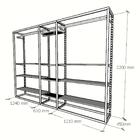 Arara Closet, Estilo Industrial, Guarda Roupas Aberto Com 27