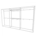 Arara Closet, Estilo Industrial, Guarda Roupas Aberto Com 27