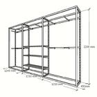 Arara Closet, Estilo Industrial, Guarda Roupas Aberto Com 27