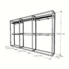 Arara Closet, Estilo Industrial, Guarda Roupas Aberto Com 27